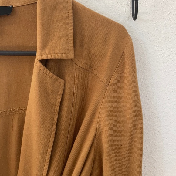 F21 Long Cardigan - Trench Style Layering Coat - Picture 5 of 6